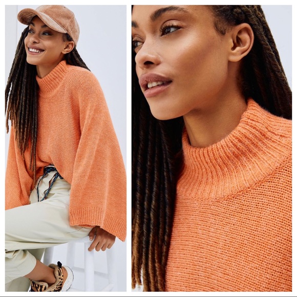 NWT Bishop + Young Olivia Cropped Poncho Sweater - Picture 3 of 8